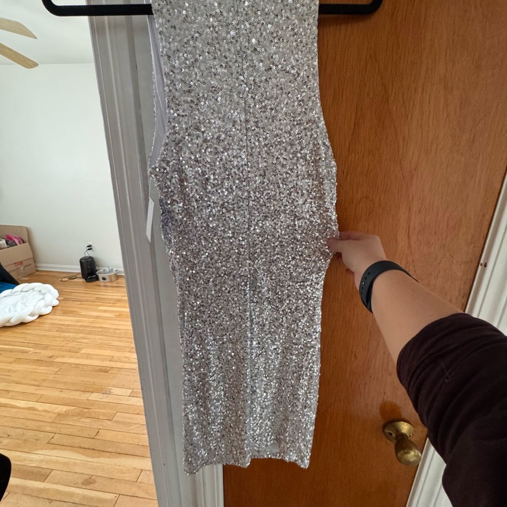 Abound Silver Sequin Mini Dress - Picture 2 of 6